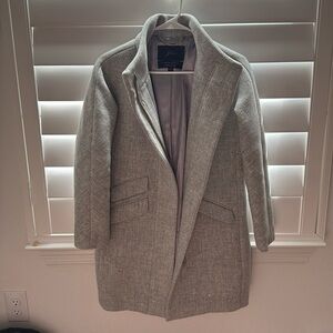 Petite Cocoon coat in Italian stadium cloth wool